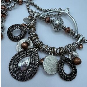 Boho Western Mixed Metal Statement Charm Necklace from Ruby Rd.